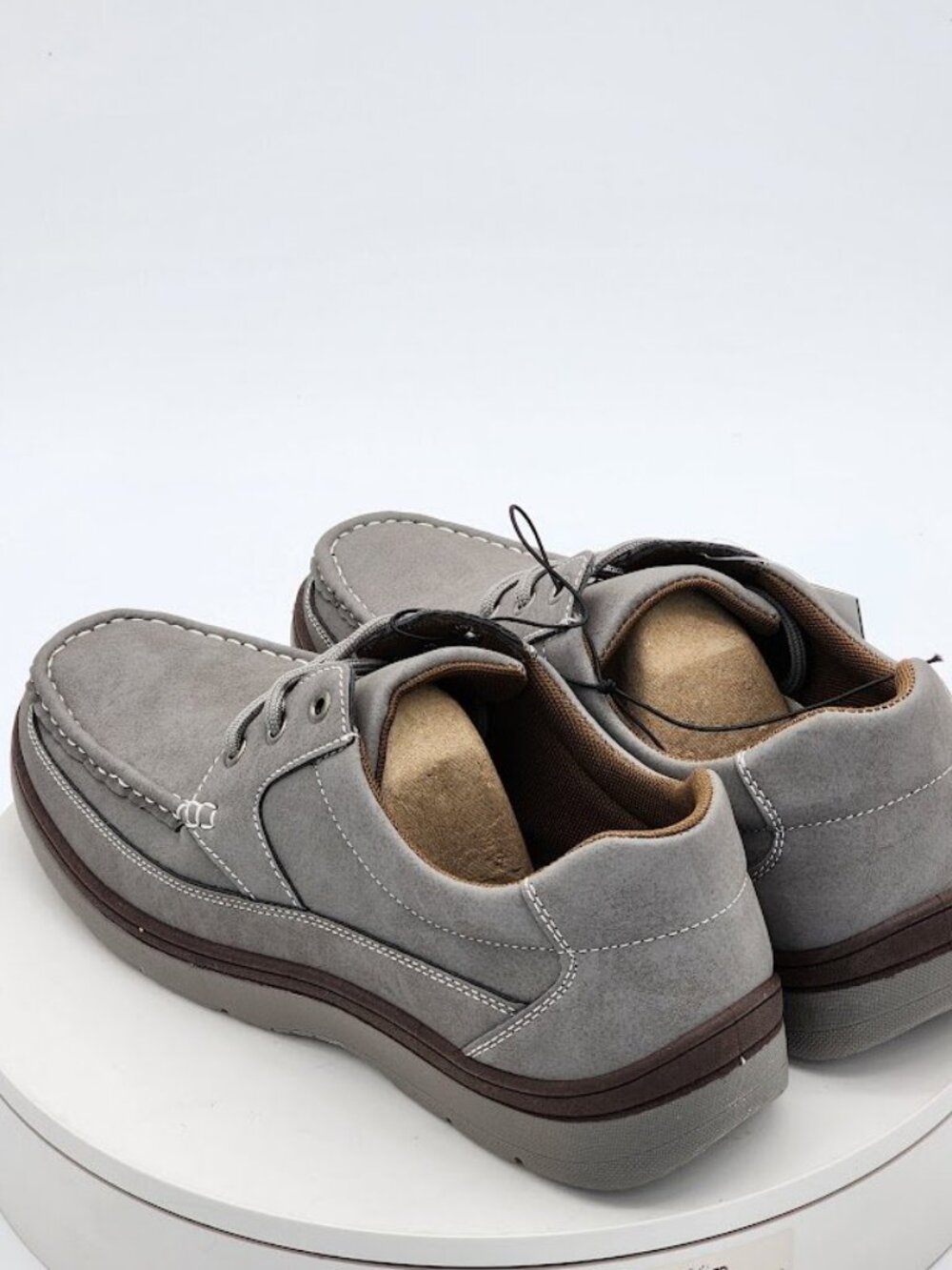Aston Marc Newport Men’s Gray Moc Toe Casual Comfort Shoes Size 10 M New - Picture 6 of 13